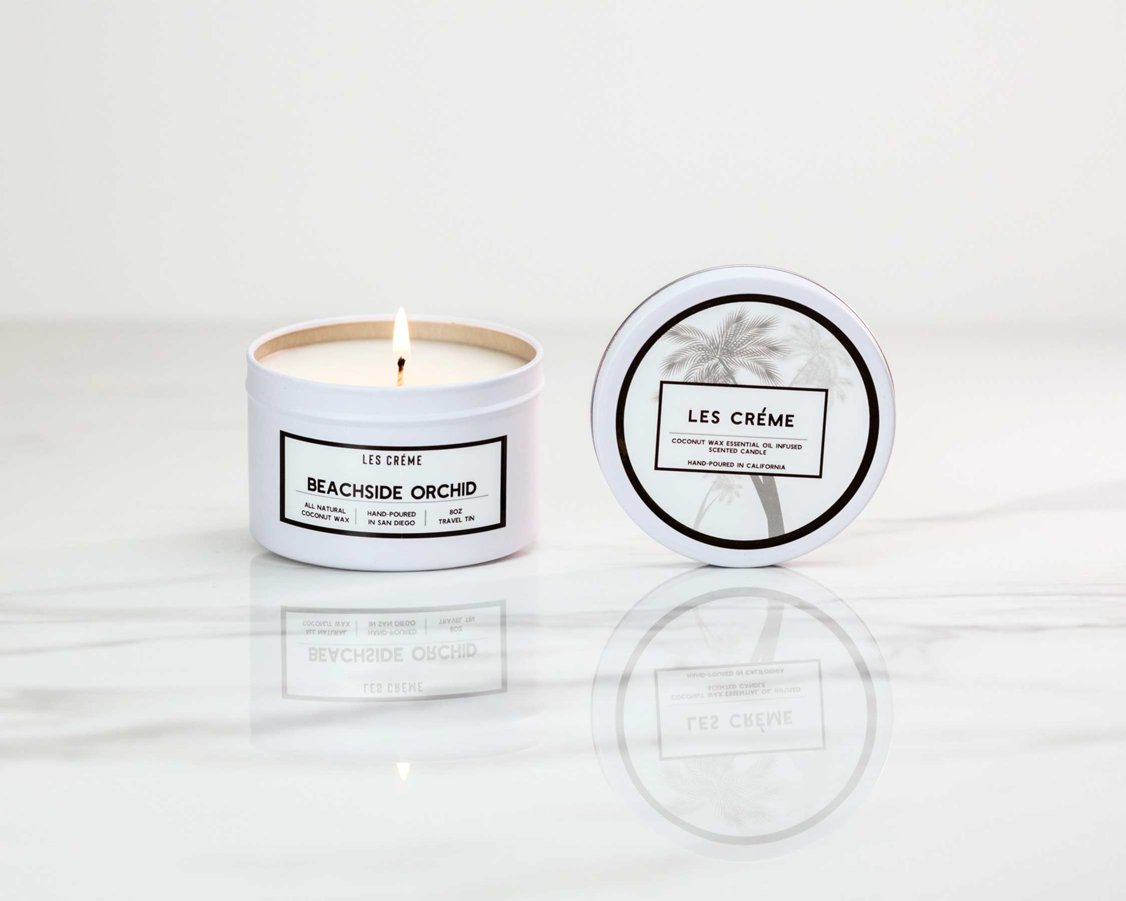 Beachside Orchid Scent Coconut Candle